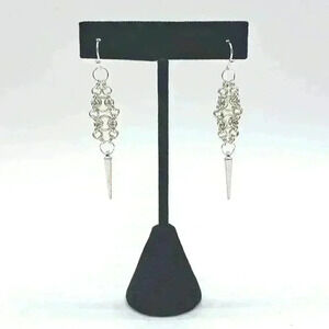Handcrafted Silver Chainmaille Earrings